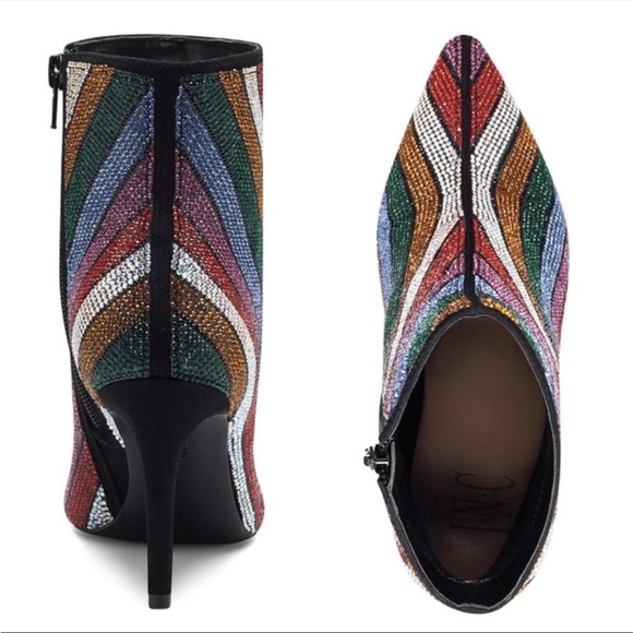 NWT INC International Concepts Reisa Colorful Rhinestone Booties - Size 9 - Picture 5 of 15